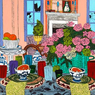 Original Figurative Still Life Paintings by Szabina Góré