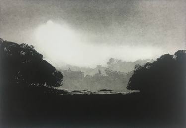 Original Black & White Landscape Printmaking by Lizzie Butler