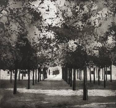 Original Abstract Tree Printmaking by Lizzie Butler