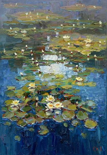 Original Abstract Floral Painting by Eugene Chernyakovsky