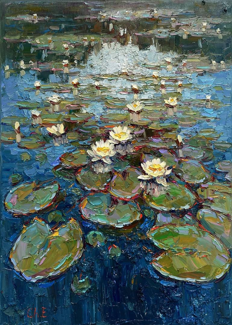 Original Abstract Floral Paintings by Eugene Chernyakovsky