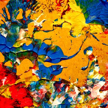 Original Abstract Expressionism Abstract Mixed Media by Anu Nadimpalli