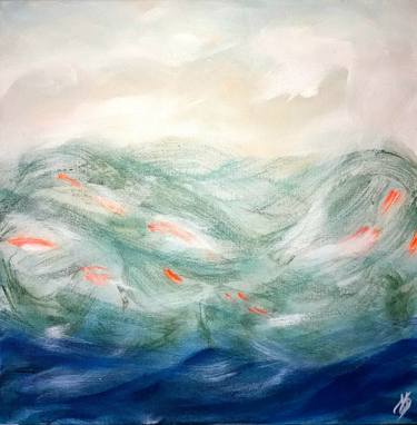 Original Abstract Fish Paintings by Eros  Ado