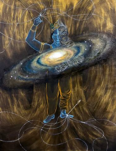Original Abstract Classical Mythology Paintings by Moksha Kumar