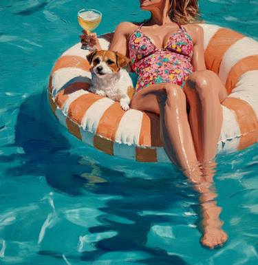 Original Figurative Beach Painting by Kath Sapeha