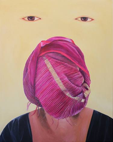 Original Photorealism Women Painting by Chitra Gopalakrishnan