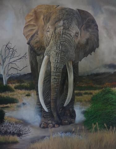 Original Realism Animal Painting by Michael A Davis
