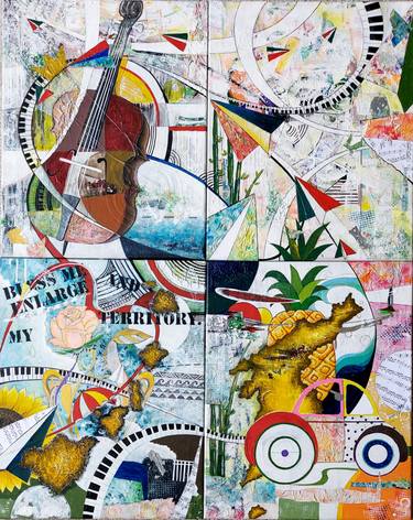 Original Abstract Expressionism Abstract Mixed Media by Liz Sun A Yoon