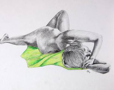 Original Realism Nude Drawings by Celeste Von Solms
