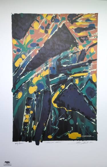Original Abstract Expressionism Patterns Printmaking by Tomas Vercher