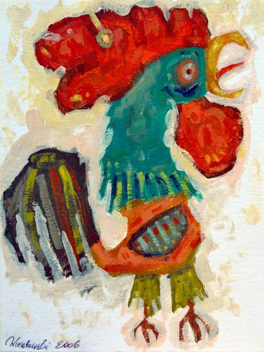 Original Expressionism Animal Painting by DobrosłAw Wierzbowski