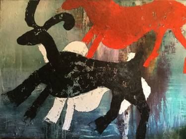 Original Modern Abstract Painting by Karha Nizharadze