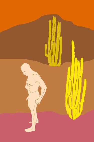 Original Pop Art Nude Digital by Terry Hastings