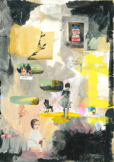 Original Contemporary Abstract Mixed Media by Liz Pounsett