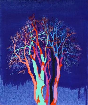 Original Impressionism Tree Paintings by Yeongshin Choi