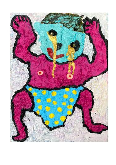 Original Contemporary Humor Painting by Viktória Kalán