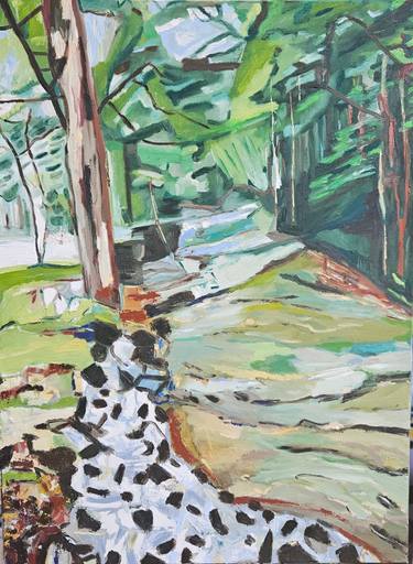 Original Abstract Expressionism Landscape Painting by Myra Porter