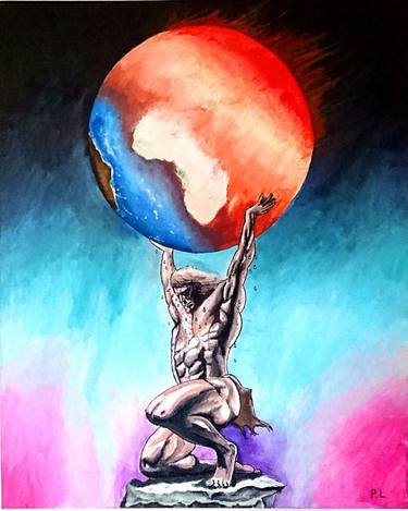 Original Abstract Expressionism Fantasy Painting by Patrick Lee