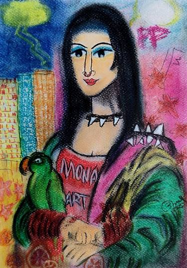 Original Abstract Expressionism Graffiti Drawing by Anuraadha Punjabi
