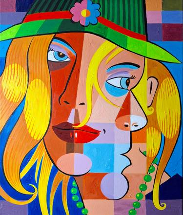 Original Cubism Abstract Painting by Hans Van De Graaf