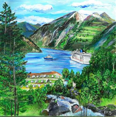 Original Impressionism Landscape Painting by Krasimira Mancheva