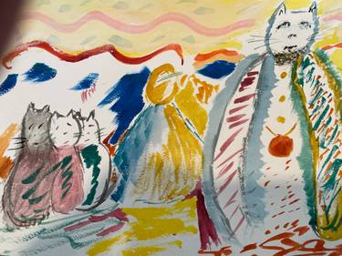 Original Expressionism Animal Painting by Shulamit Elson