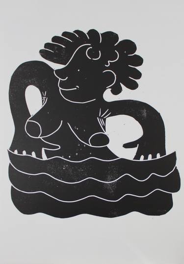 Original Abstract Expressionism Body Printmaking by Barbara Kuebel