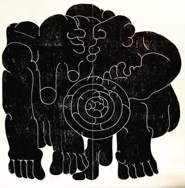 Original Figurative Love Printmaking by Barbara Kuebel