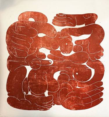 Original Figurative People Printmaking by Barbara Kuebel