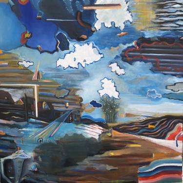 Original Abstract Expressionism Abstract Painting by Goran Petmil