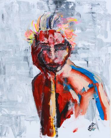 Original Abstract Expressionism Portrait Painting by Mike  Wehner