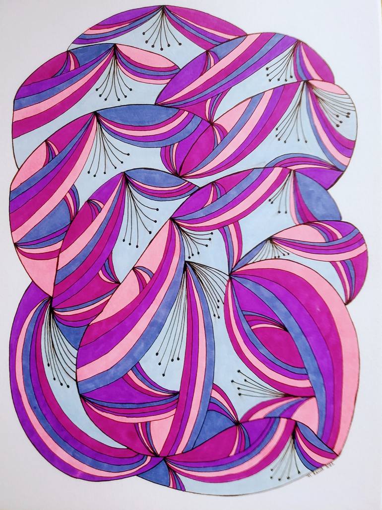 Original Contemporary Abstract Drawings by Marilyn Lowe