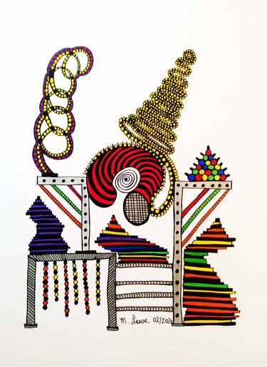 Original Surrealism Technology Drawings by Marilyn Lowe