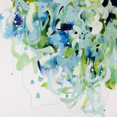 Original Abstract Floral Mixed Media by Chantal Proulx