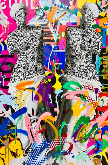 Original Street Art Pop Culture/Celebrity Mixed Media by Rs Artist