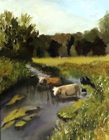Original Contemporary Animal Painting by Linda Lindall