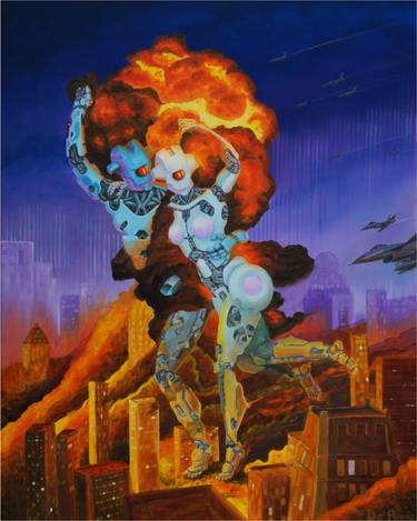 Original Dada Technology Paintings by Julian De Puma
