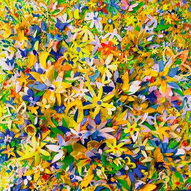 Original Abstract Floral Mixed Media by Natalia Kuruch