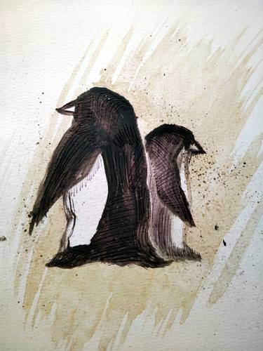 Original Art Deco Animal Painting by Sandro Gia