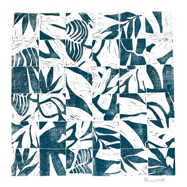 Original Abstract Garden Printmaking by Valerie Perreault