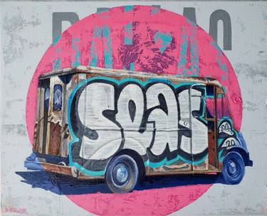 Original Street Art Car Painting by Rapheal Crump