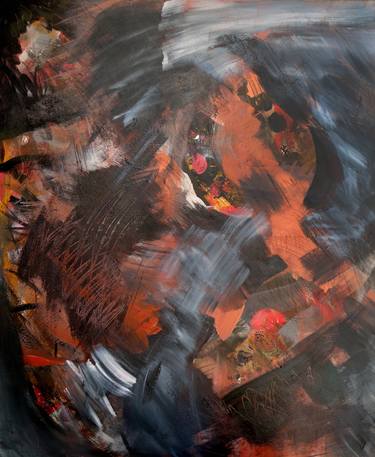 Original Abstract Expressionism Abstract Painting by Biljana Bilbiloska