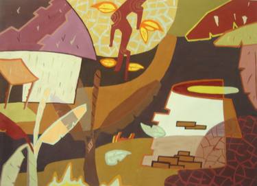 Print of Art Deco Garden Paintings by Phung Wang