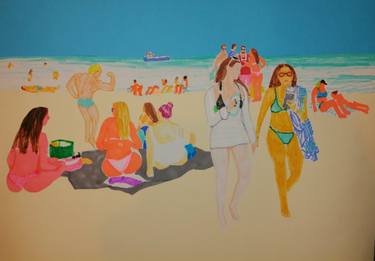 Original Figurative People Drawing by Juris Libeks