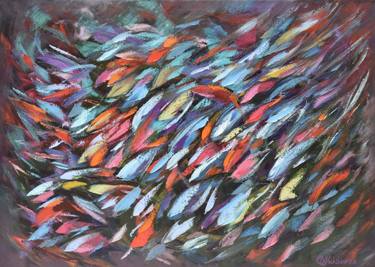 Original Abstract Animal Painting by Olga Nikitina