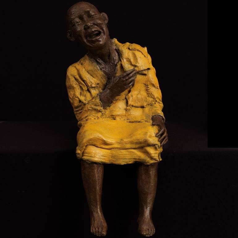 Original Figurative Portrait Sculpture by Corinne Chauvet Sculptrice