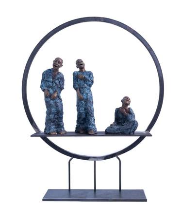 Original Figurative Humor Sculpture by Corinne Chauvet Sculptrice