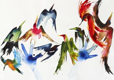 Original Abstract Expressionism Abstract Paintings by Roberta Young