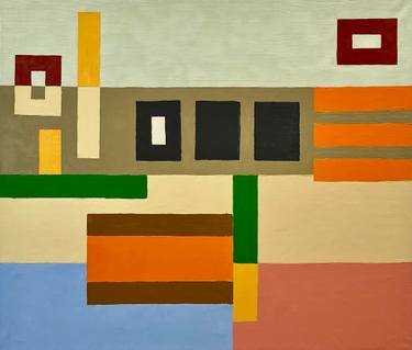 Original Cubism Architecture Paintings by Julien Porisse