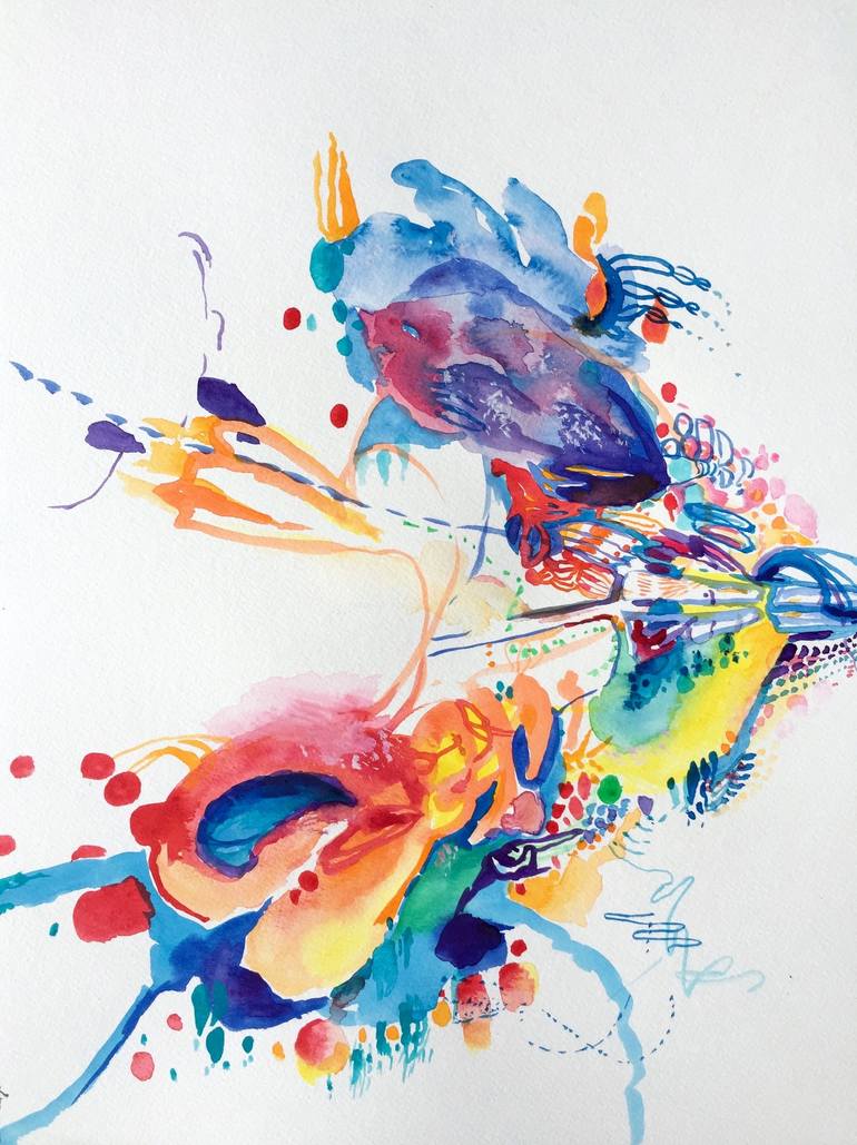 Original Abstract Expressionism Abstract Paintings by Carolina Goedeke